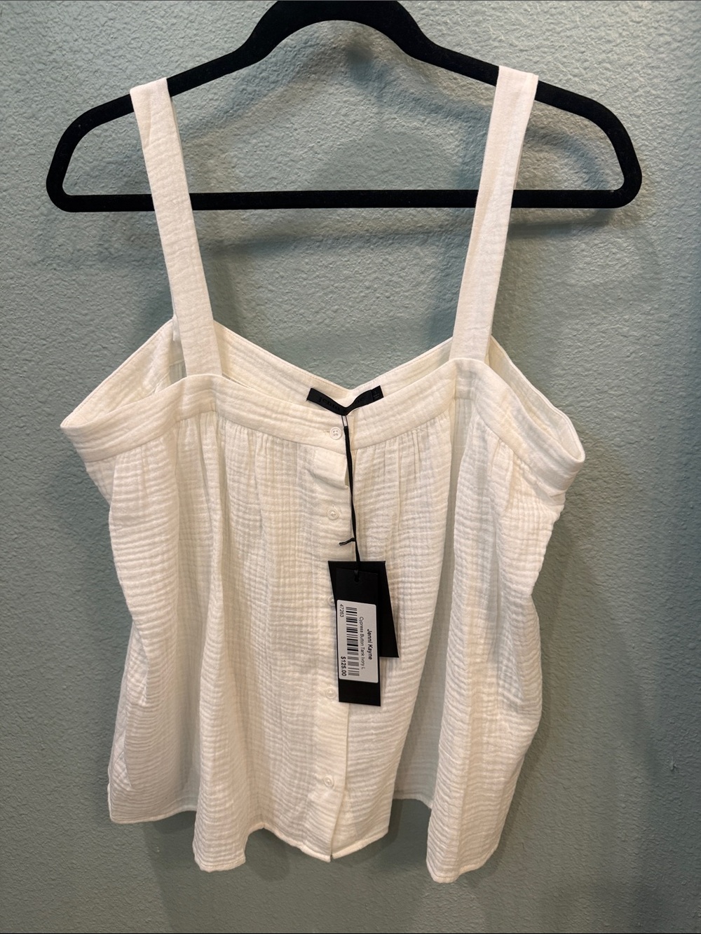 Jenni Kayne Cypress Button Tank Ivory Large NWT